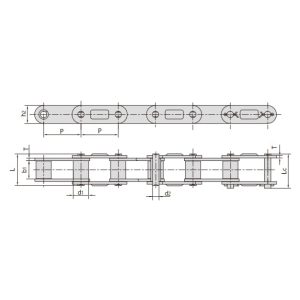 ANSI serisi CA tipi çelik tarım zinciri