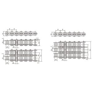 A serisi çatal pim tipi kısa adımlı hassas makaralı zincir