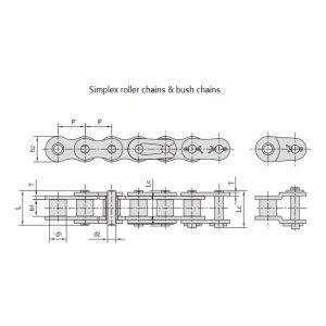 A serisi kısa adımlı hassas makaralı zincir