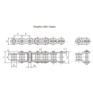B serisi kısa adımlı hassas makaralı zincirler