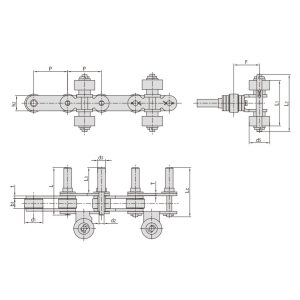 Püskürtme ekipmanı için konveyör zinciri