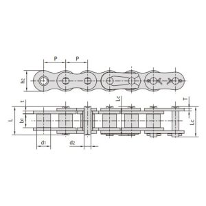 dakromet kaplamalı makaralı zincir