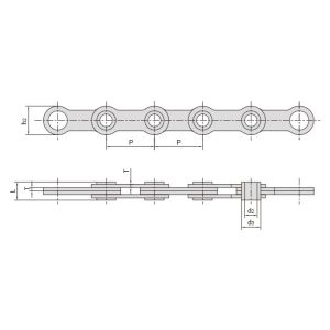 içi boş pimli yaprak zincir