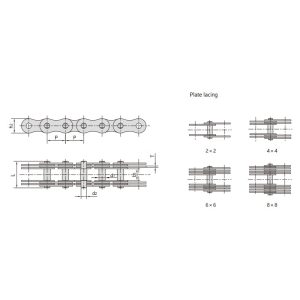 çok plakalı pimli zincir