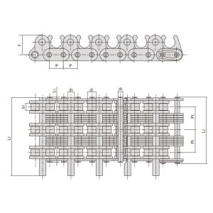 tekstil makineleri için makaralı zincir