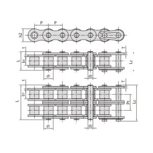 kendinden yağlamalı kısa adımlı makaralı zincir