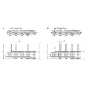 uzatılmış kısa adımlı konveyör zinciri