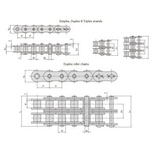yüksek mukavemetli kısa adımlı makaralı zincir