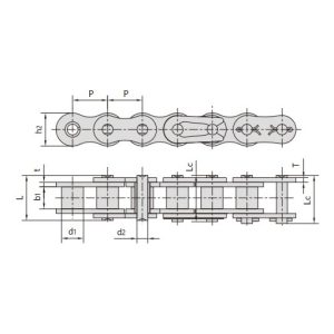 kısa adımlı nikel kaplı makaralı korozyona dayanıklı zincir