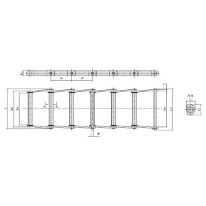 kaynaklı konstrüksiyon kavisli plaka zincir