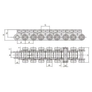 ahşap bazlı panel ekipmanları için zincirler