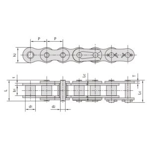çinko kaplamalı kısa adımlı makaralı zincir